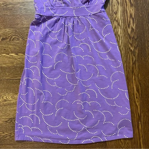 Boden Purple Jersey Cloud Dot Dress Size 2P - Picture 2 of 7